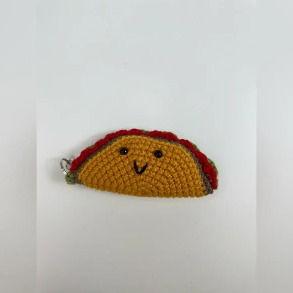 Handcrafted Taco Keychain Crochet Amigurumi - Picture 8 of 11